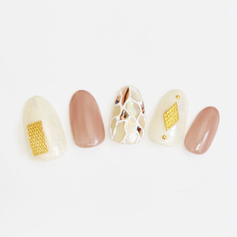 SHAREYDVA Nail Parts Mesh Morocco Diamond Silver