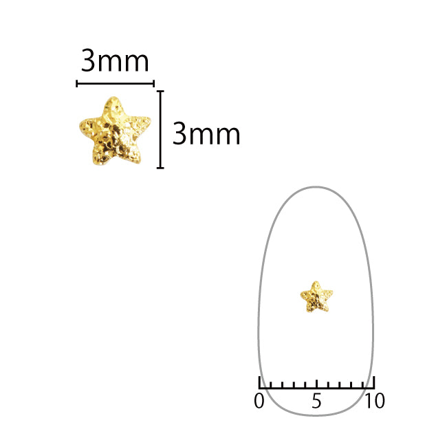 SHAREYDVA Nail Parts Stella Rough Gold