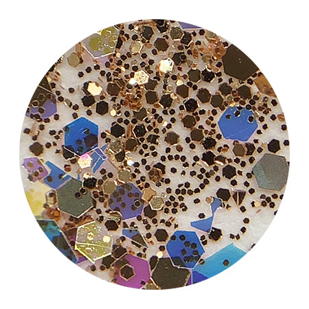 SHAREYDVA Glitter Holistic Prism Gold