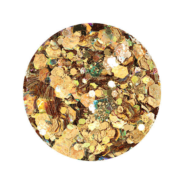 SHAREYDVA Glitter Holistic Prism Gold