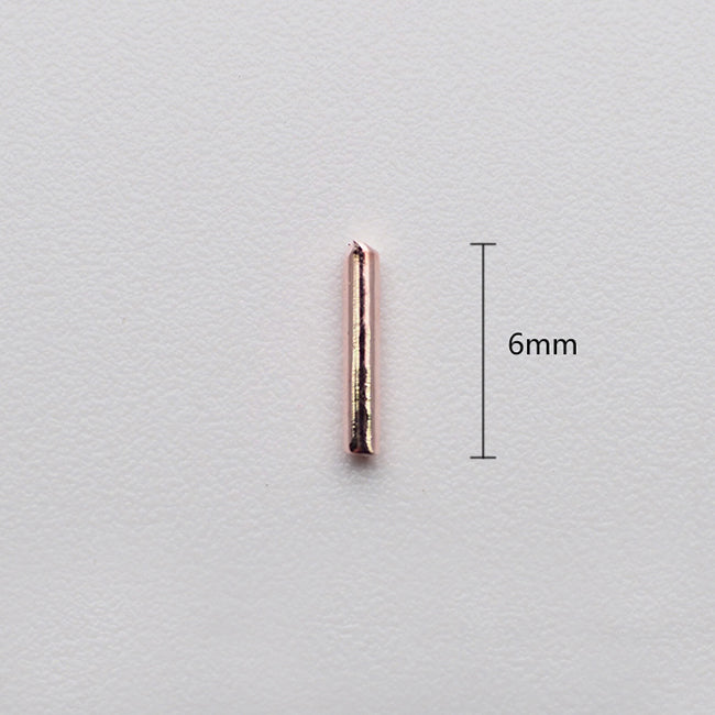 Nail Accessories Stick Pink Gold 6mm