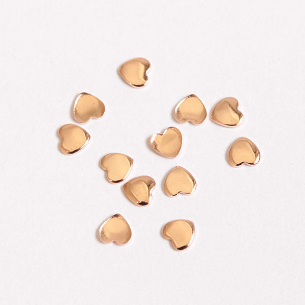 SHAREYDVA Studs Metal Heart Pink Gold