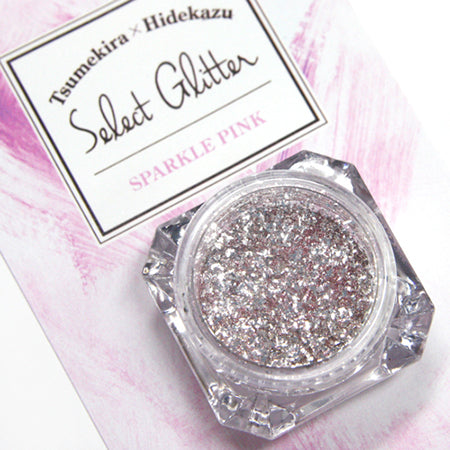 TSUMEKIRA × HIDEKAZU Select Glitter Sparkle Pink