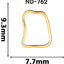 Lady Grace Nail Accessories ND762 Gold 9.3mm x 7.7mm