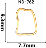Lady Grace Nail Accessories ND762 Gold 9.3mm x 7.7mm