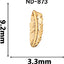 Lady Grace Nail Accessories ND873 Gold 9.2mm x 3.3mm