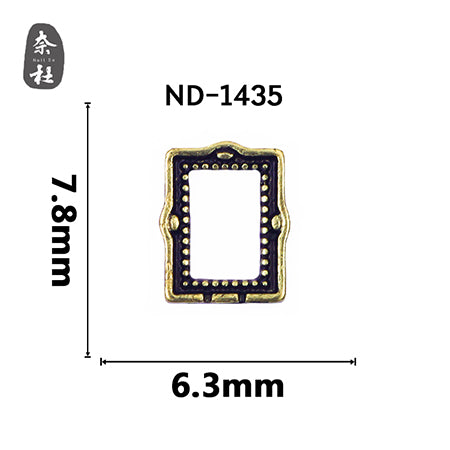 Lady Grace Nail Accessories  ND1435 Gold 7.51mm x 6.88mm 10P