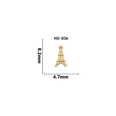 Lady Grace Nail Accessories  ND836 Gold  8.2mm x 4.7mm 10P