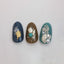 SHAREYDVA Nail Parts Wave Semi Circle  Silver