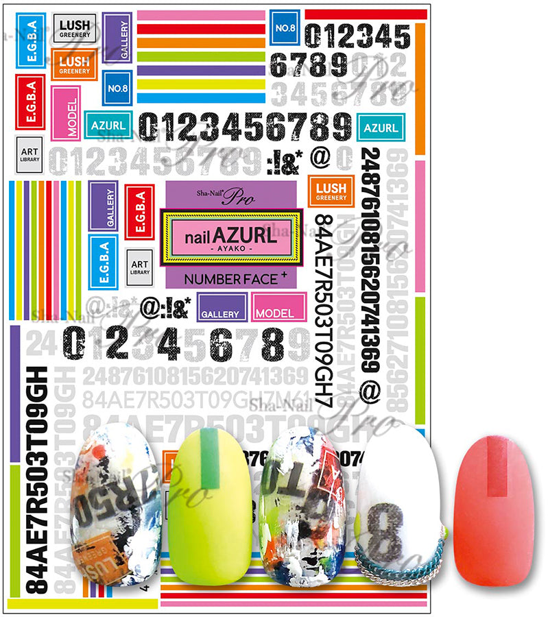 Sha-Nail Pro AYAKO-001 Number Face Plus 85mm x 123mm