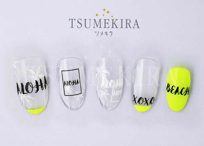 Tsumekira JUNX Produce 3 Word Pattern White & Black