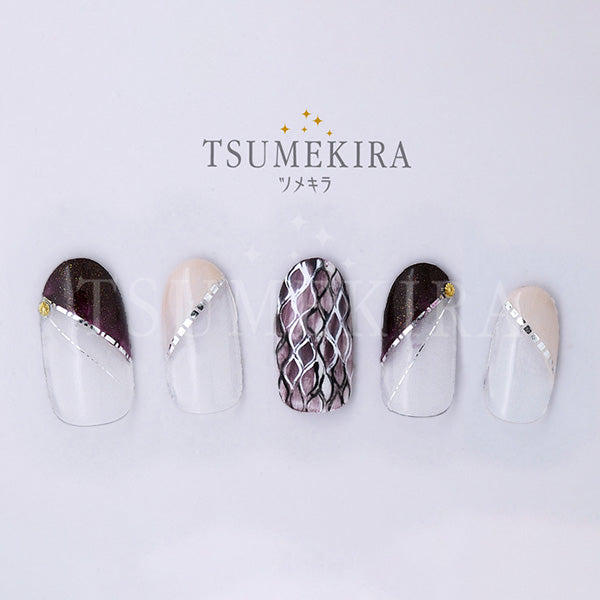 Tsumekira dotted line silver  SG-TEN-101