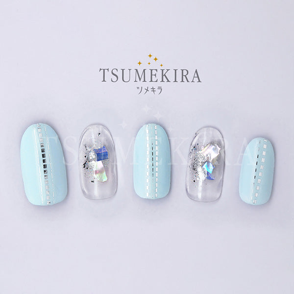 Tsumekira dotted line silver  SG-TEN-101