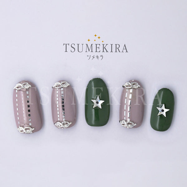 Tsumekira dotted line silver  SG-TEN-101