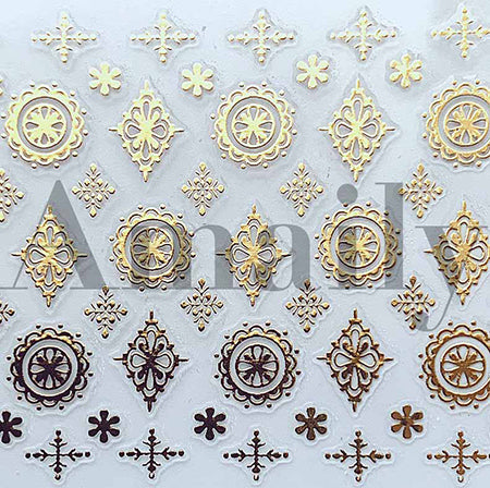 Amaily nail seal  No. 5-35 Damask pattern (G)