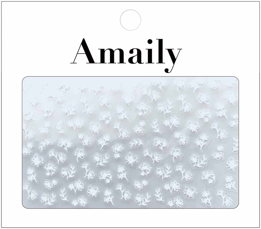 Amaily nail seal  No. 3-25 Petit flower (white)