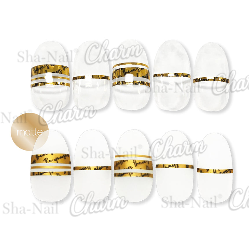 Copy Nail Charm   Fortune   Line Gold