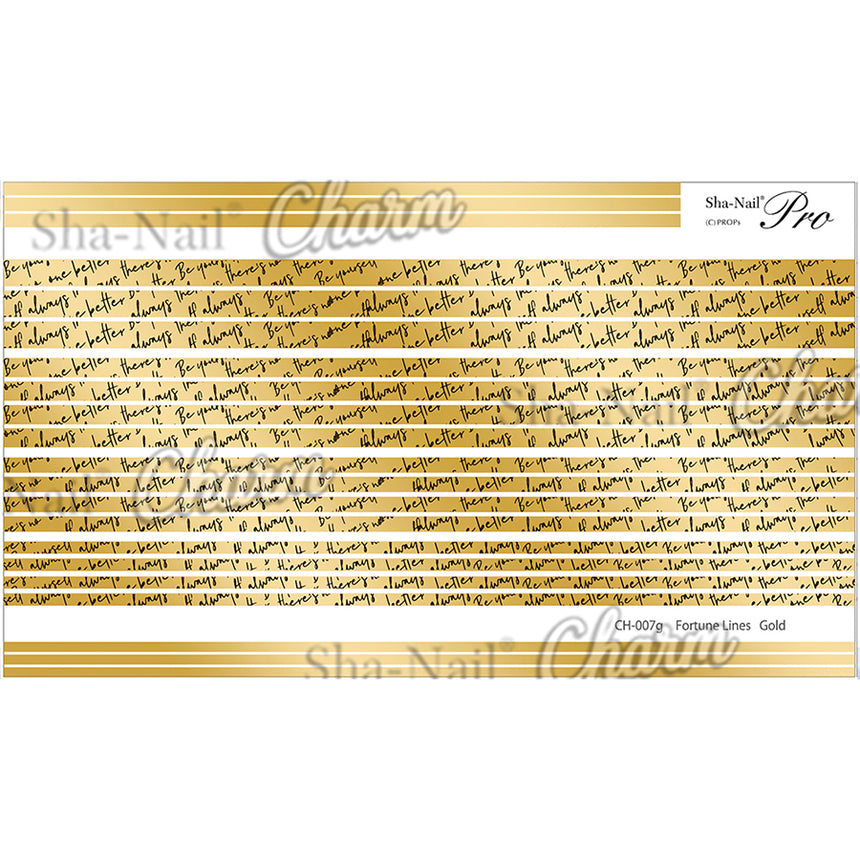 Copy Nail Charm   Fortune   Line Gold