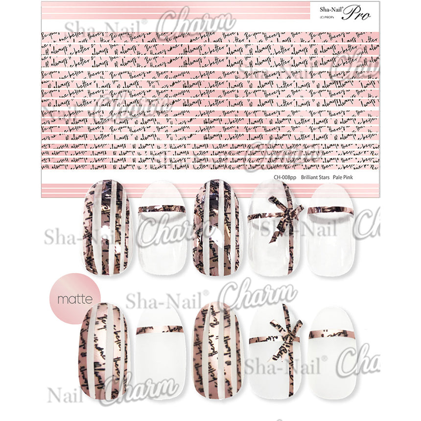 Copy Nail Charm   Fortune Line Pale Pink