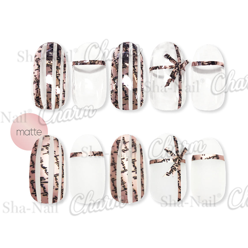 Copy Nail Charm   Fortune Line Pale Pink