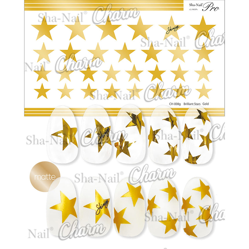 Copy Nail Charm   Brilliant Stars Gold