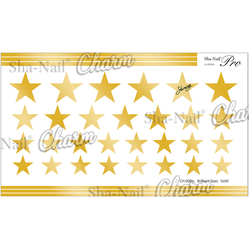 Copy Nail Charm   Brilliant Stars Gold