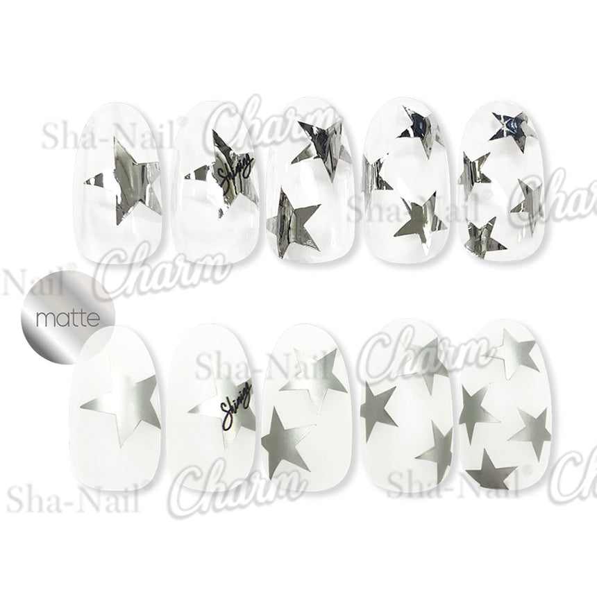 Copy Nail Charm   Brilliant Stars Silver CH-008s