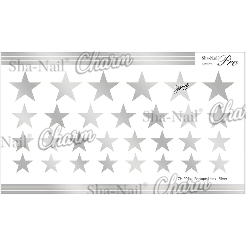 Copy Nail Charm   Brilliant Stars Silver CH-008s