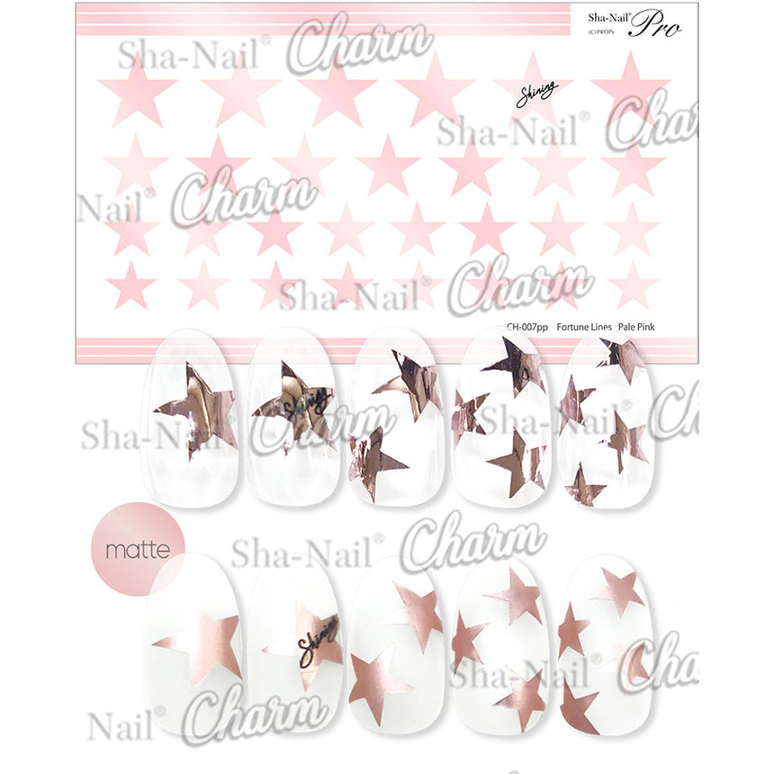 Copy Nail Charm  Brilliant Stars Pale Pink ch-008pp