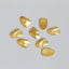 Donaclassy matte metal plate petal Matte Gold 8P  7mm in length X 7mm in width