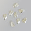 Donaclassy matte metal plate petal Matte Silver 8P  7mm in length X 7mm in width