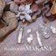 Donaclassy matte metal plate petal Matte Silver 8P  7mm in length X 7mm in width