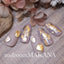 Donaclassy matte metal plate petal Matte Silver 8P  7mm in length X 7mm in width