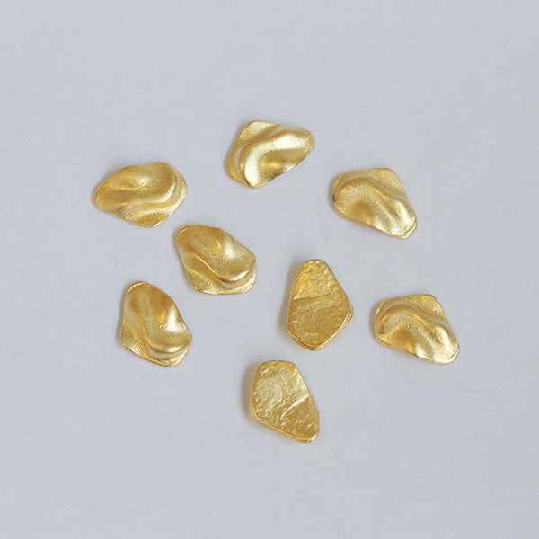 Donaclassy matte metal plate beans Matte Gold 8P 7mm in length X 5mm in width