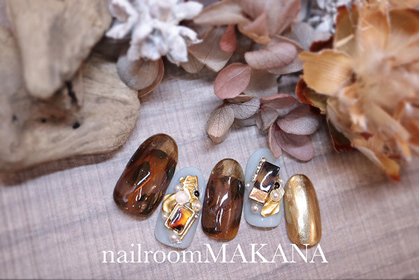 Donaclassy matte metal plate beans Matte Gold 8P 7mm in length X 5mm in width