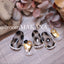 Donaclassy matte metal plate drop Matte Gold 8P  7mm in length X 5mm in width
