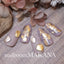 Donaclassy matte metal plate drop Matte Gold 8P  7mm in length X 5mm in width