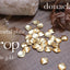 Donaclassy matte metal plate drop Matte Gold 8P  7mm in length X 5mm in width
