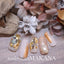 Donaclassy matte metal plate foil  Matte Gold 8P 7mm in length X 5mm in width