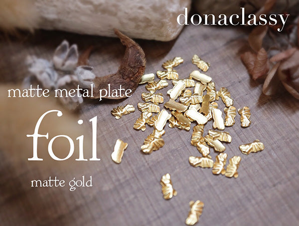 Donaclassy matte metal plate foil  Matte Gold 8P 7mm in length X 5mm in width