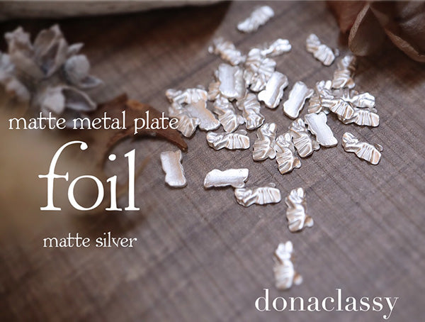 Donaclassy matte metal plate foil  Matte Gold 8P 7mm in length X 5mm in width