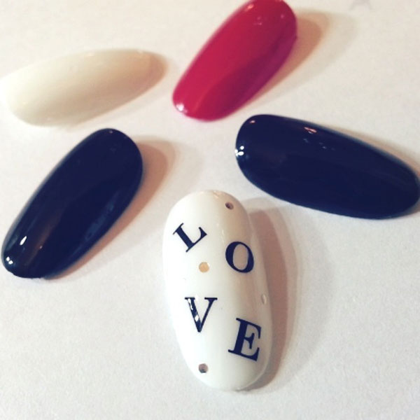 Amaily Nail Sticker No. 4-1 Captial Letters Black
