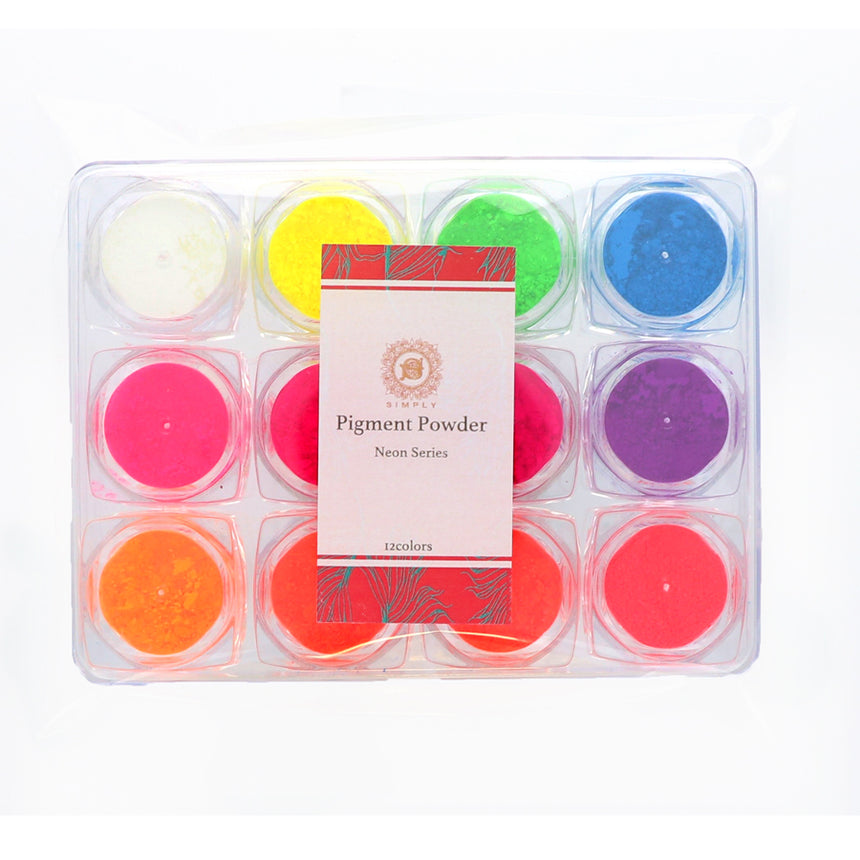 BEAUTY NAILER SIMPLY Pigment powder 12 colors   QPP-1