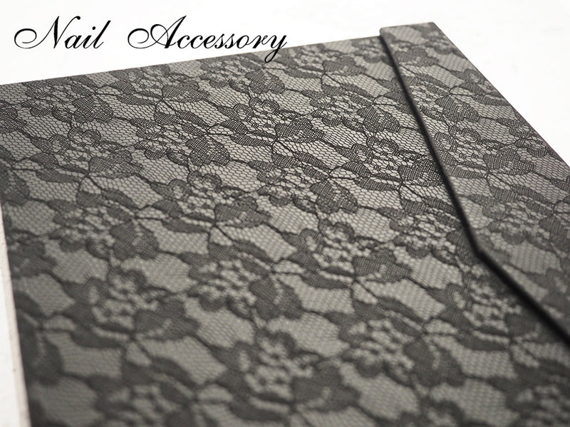 Nail accessories lace frame Black