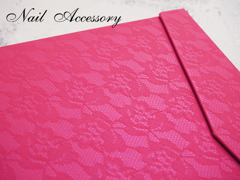Nail accessories lace frame Pink