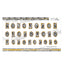 Copy Nail Charm  Zebra Parts Gold