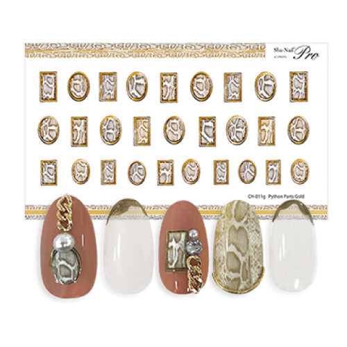 Copy Nail Charm   Python Parts Gold