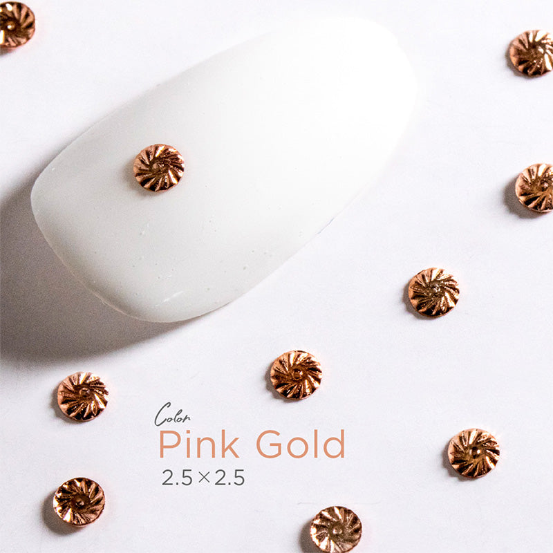 Bonnail spiral fit studs  Pinkgold 2.5 mm   40P