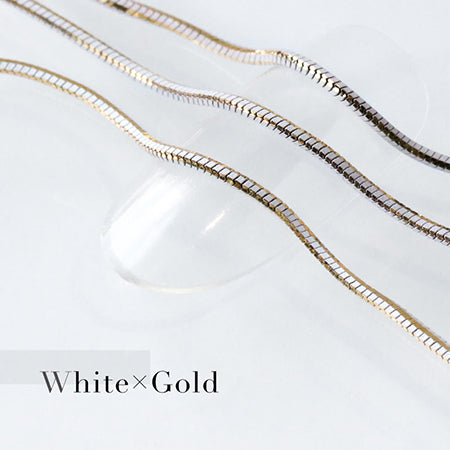 Bonnail snake chain White X gold 30cm