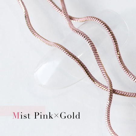 Bonnail snake chain mist pink X gold 30cm